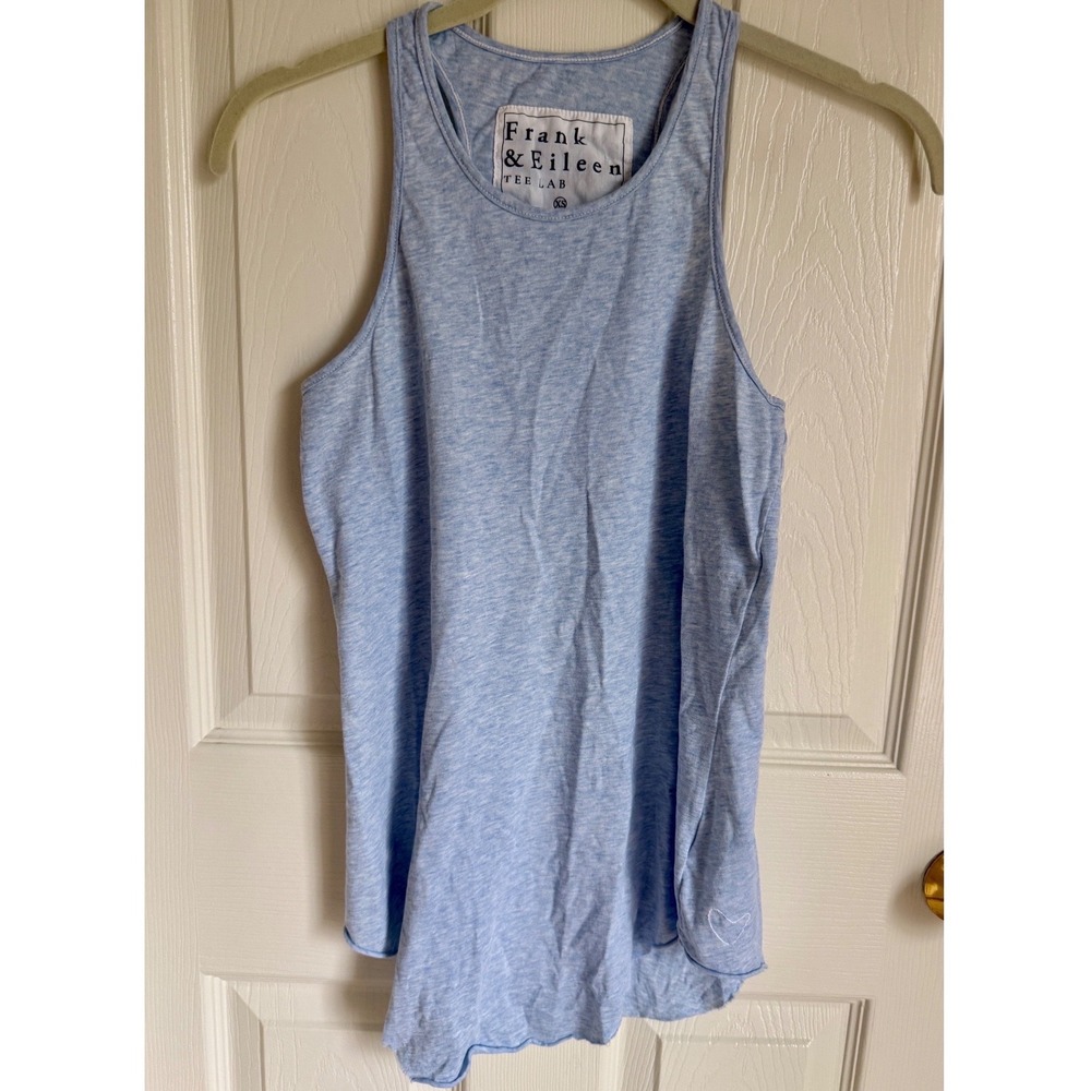 Frank & Eileen TEE LAB Light Blue‎ Heather Cotton Racerback Tank Top LAB104EJ XS